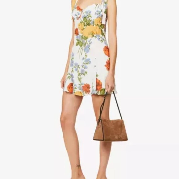 NEW Reformation Niara Floral Mini Dress in multi size 12 - Picture 2 of 10